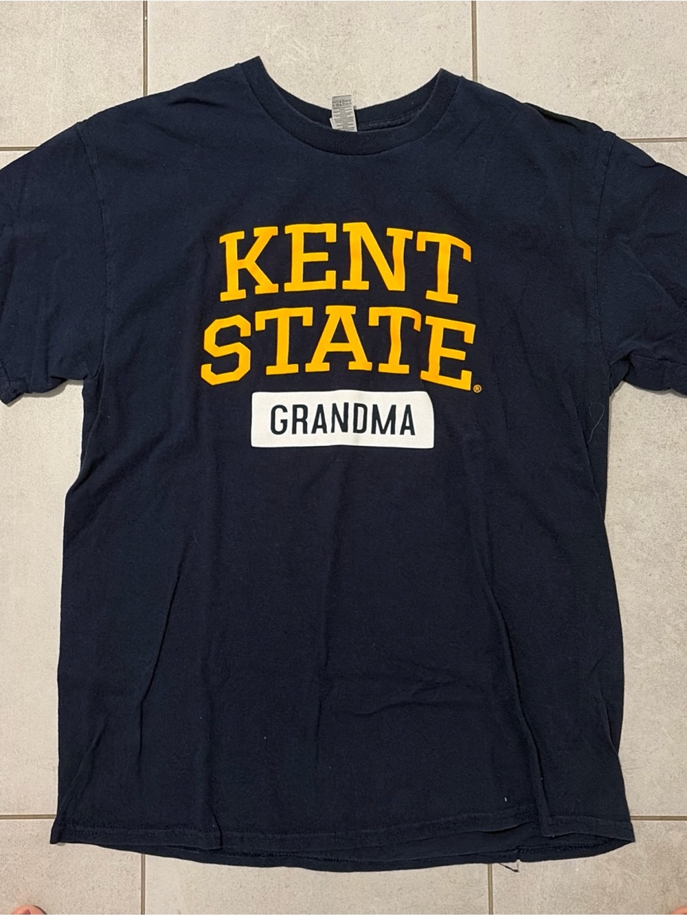 Kent State Grandma Graphic Tee - Navy & Gold Kids Shirt